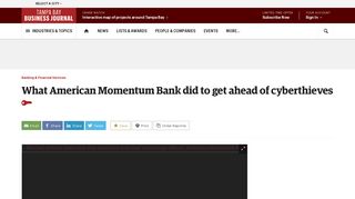 What American Momentum Bank did to get ahead of cyberthieves ...
