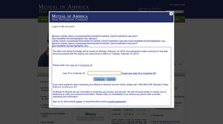 Mutual of America Life Insurance Company - Account Login