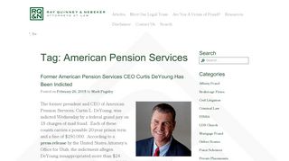 American Pension Services – Utah Securities Fraud
