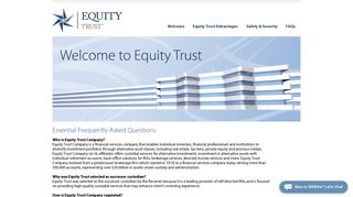 Welcome Former American Pension Services Clients - Equity Trust ...