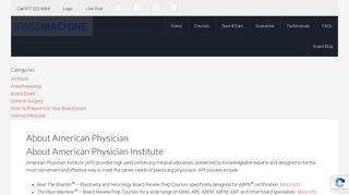 About Us | American Physician Institute - The Pass Machine