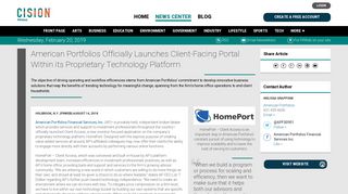American Portfolios Officially Launches Client-Facing Portal Within ...