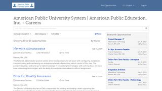 American Public University System | American Public ... - My Job Search