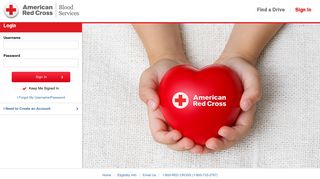Login - Red Cross blood drive