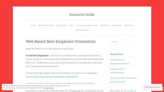 Web Based New Employee Orientation | Instructor Guide