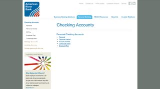 Checking Accounts - American River Bank