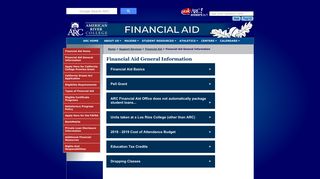Financial Aid General Information - American River College - Los Rios ...
