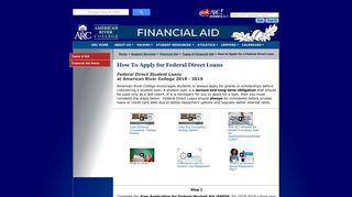 How to Apply for a Federal Direct Loan - American River College - Los ...