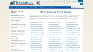 Online Defensive Driving Classes - Safe Motorist