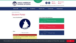 Anglo-American School of Sofia: Student Portal