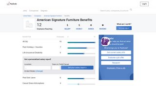 American Signature Furniture Benefits & Perks | PayScale