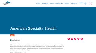 American Specialty Health - AHIP