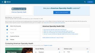 American Specialty Health: Login, Bill Pay, Customer Service and ...