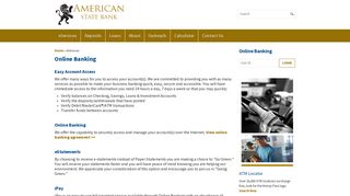Online Banking › American State Bank