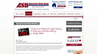 Online Banking - American State Bank