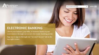 Electronic Banking - American State Bank