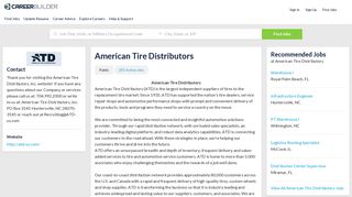 Work at American Tire Distributors | CareerBuilder