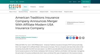 American Traditions Insurance Company Announces Merger With ...