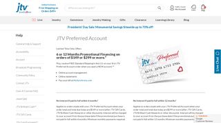 JTV Preferred Account Credit Card - Help and FAQ | JTV.com