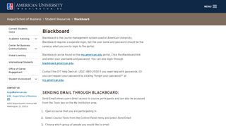 Blackboard Course Management System | American University ...