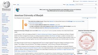 American University of Sharjah - Wikipedia
