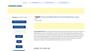 AmericanWest Bank Online Banking Login | Bank Login