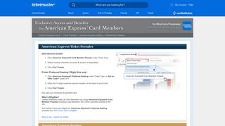 Ticketmaster: American Express
