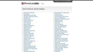 American Jobs - Jobs Listed by Category