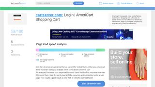 Access cartserver.com. Login | AmeriCart Shopping Cart