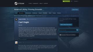 Can't login :: America's Army: Proving Grounds ... - Steam Community