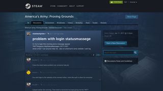 problem with login statusmassege :: America's Army: Proving Grounds ...