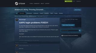 AAPG login problems FIXED!! :: America's Army: Proving Grounds ...