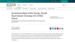 America's Best 401k Study: Small Businesses Overpay for 401(k) Plans