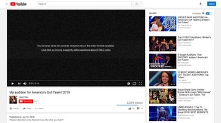 My audition for America's Got Talent 2019 - YouTube