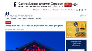AmericInn now included in Wyndham Rewards program | Hotel ...