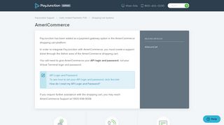 AmeriCommerce – PayJunction Support