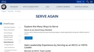 Serve Again | Corporation for National and Community Service