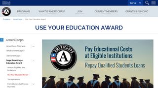 Use Your Education Award | Corporation for National and Community ...