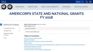 AmeriCorps State and National Grants FY 2018 | Corporation for ...