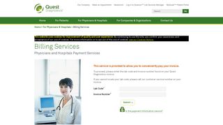 Billing - Pay Invoice Online - Quest Diagnostics
