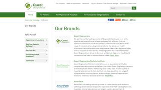Quest Diagnostics and its family of brands : Our Brands