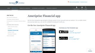 Financial services app | Ameriprise Financial