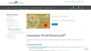 World Mastercard from Ameriprise | Ameriprise Financial