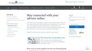 Ameriprise account access | Ameriprise Financial