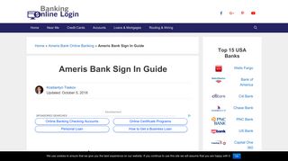 Ameris Bank Sign In Guide | Login Guides for Online Banking