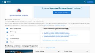 Amerisave Mortgage Corporation: Login, Bill Pay, Customer Service ...