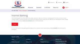 Internet Banking - Ameristate Bank