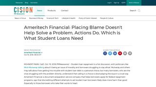 Ameritech Financial: Placing Blame Doesn't Help Solve a Problem ...