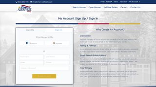 Sign In / Sign Up - Amerivest Realty
