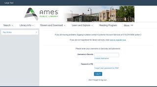 My Account - Ames Public Library